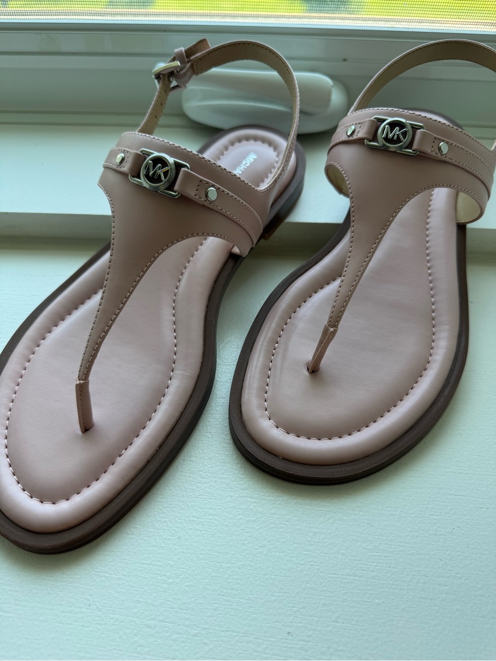 Michael Kors Mandy “Smokey Rose” (Pink) Thong Sandals
